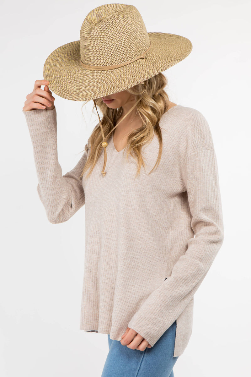 Light Brown Woven Hat