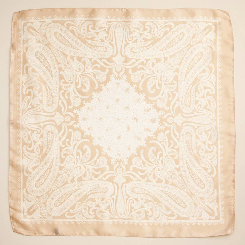 Silk Texture Paisley Bandana Scarf for Men & Women