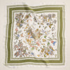 Floral Butterfly Silk Texture Square Scarf