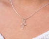 Sterling Silver Cross Charm Necklace