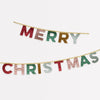 Merry Christmas Velvet Pennant Garland