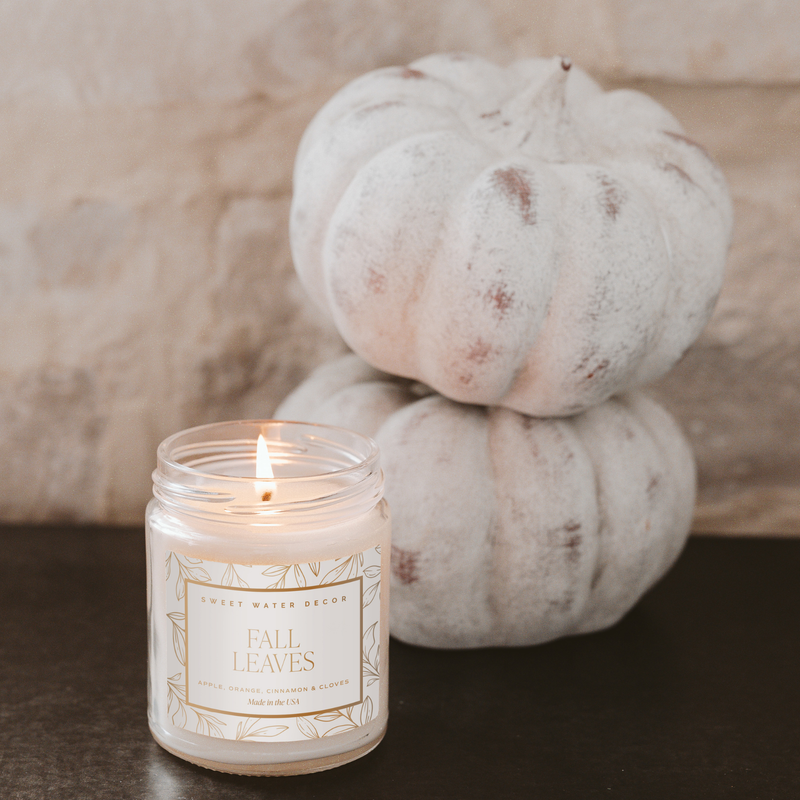 *NEW* Fall Leaves 9 oz Soy Candle - Fall Decor and Gifts