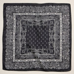 Silk Texture Paisley Bandana Square Scarf for Men & Women