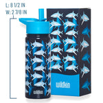 Sharks 18 oz Steel Water Bottle