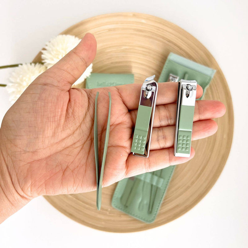 Travel Manicure Set | 8pc Nail Clipper & Tweezer Set | Nails