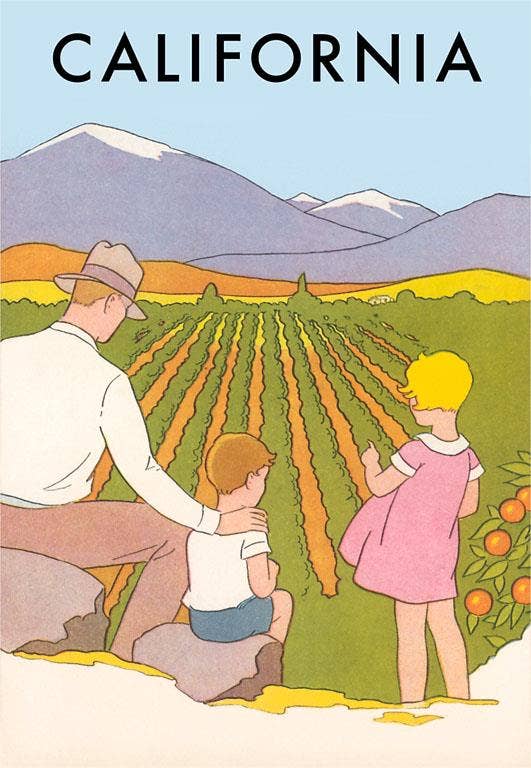 Postcard CA-1576 California Travel Poster