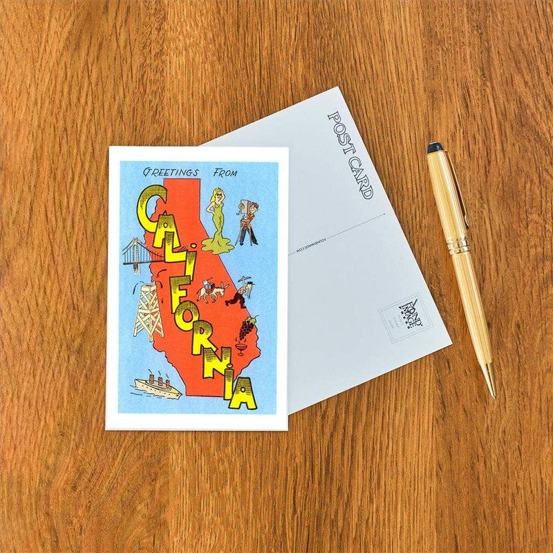 Postcard CA-479 Greetings from California, Cartoon