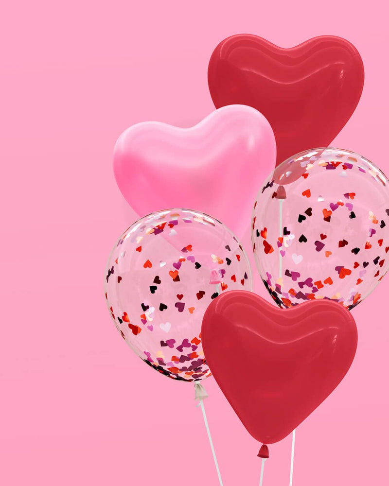 Heart Balloons, Valentines Day, Galentines, Birthday Decor