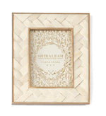 ARISTON BRAIDED 5X7 PICTURE FRAME, IVORY