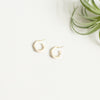 Mila Earrings - Small White Enamel