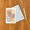 Postcard BA-168 Map of California Wine Country