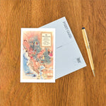 Postcard BA-168 Map of California Wine Country