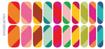 Color Groove | Retro Color Block French Tip Nail Sticker Set