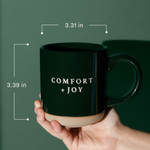 Comfort and Joy Stoneware Coffee Mug - Christmas Decor