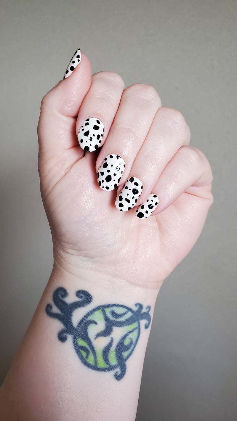 Spotted | Classic Black & Ivory Dalmatian Print Nail Wrap