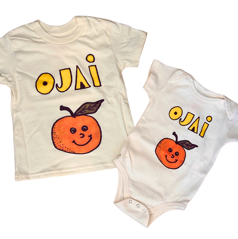 Orange happy face - Organic Kids Tee