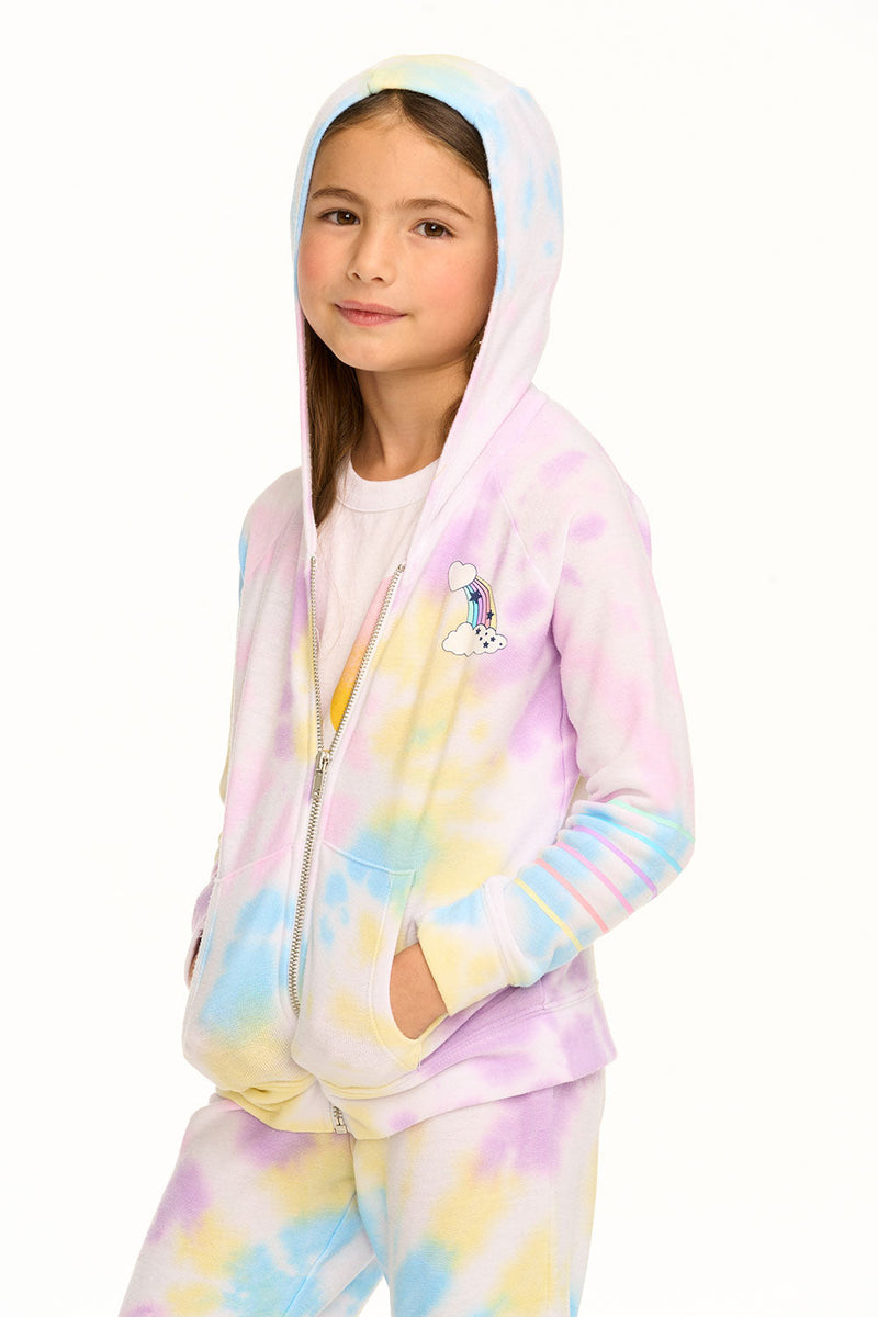 Rainbow Stripe cozy knit hoodie