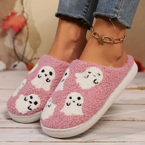 Pink Ghost Slippers