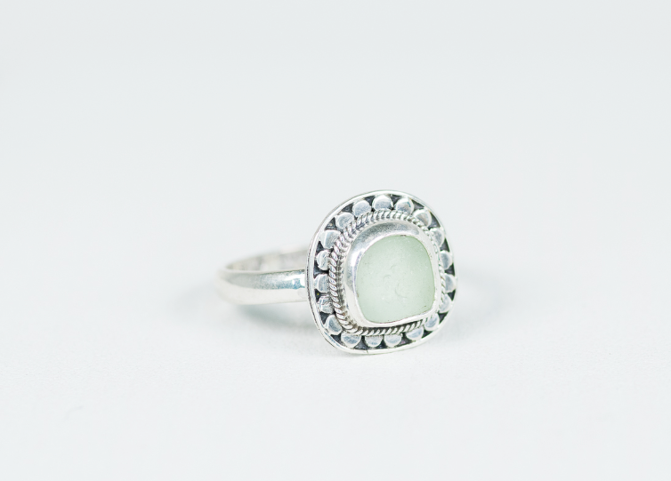 Mini Cayden Sea Glass Ring