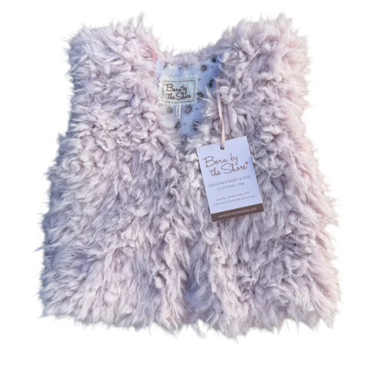 Faux Fur Vest Dark Grey