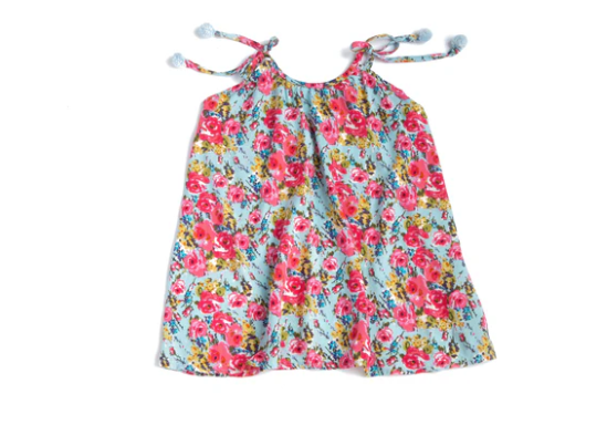 Floral Pom Pom Dress