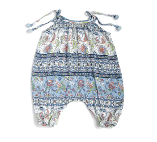 Blue Paisley Pom Pom Jumper
