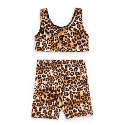 Biker Shorts with Crop Top Combo