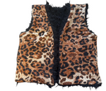 Faux Fur Vest Black