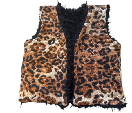 Faux Fur Vest Black