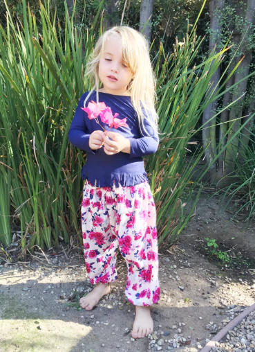 Pink Roses Harem Pants