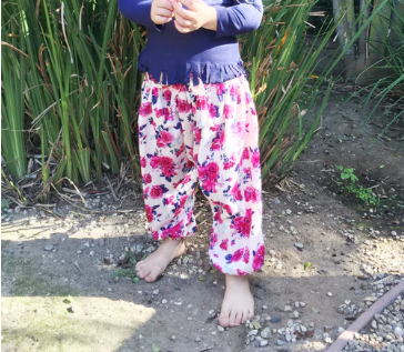 Pink Roses Harem Pants
