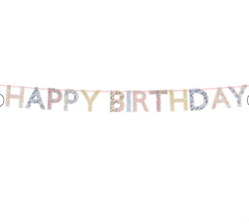 Meri Meri x Liberty Happy Birthday Garland