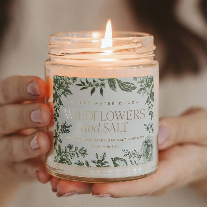 Wildflowers and Salt 9 oz Soy Candle - Home Decor