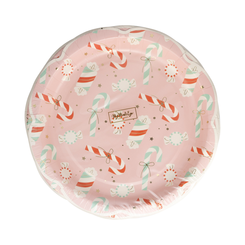 Candy Cane Lane Scatter Pattern 9" Plate