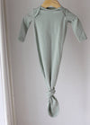 Mint Sage Organic Cotton Knotted Gown