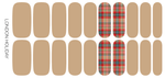 London Holiday | Beige with Plaid Accent Winter Nail Wraps