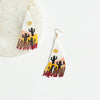 Beaded Cacti Dangle, w/ Fish Hook Earring