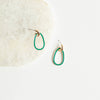 Ava Earring - Emerald. Hoop Style with Post