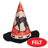 Vintage Halloween Felt Witch Hat 12.5" from base to point