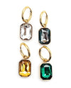 Elio Jewel Hoop Earrings || Choose Color: CLEAR