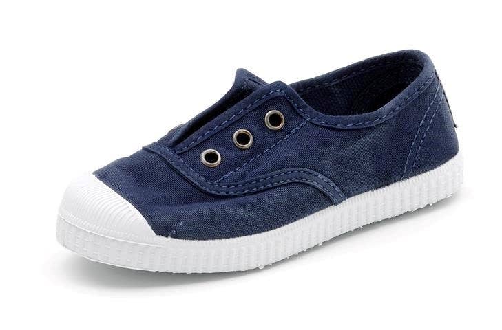 Cienta Washed Navy Blue Slip On