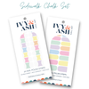 Sidewalk Chalk Tips | Colorful Pastel French Tip Nail Wrap