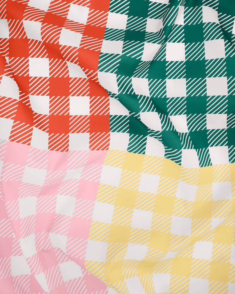 Camp Bride Gingham Washable Tablecloth, Bday Party