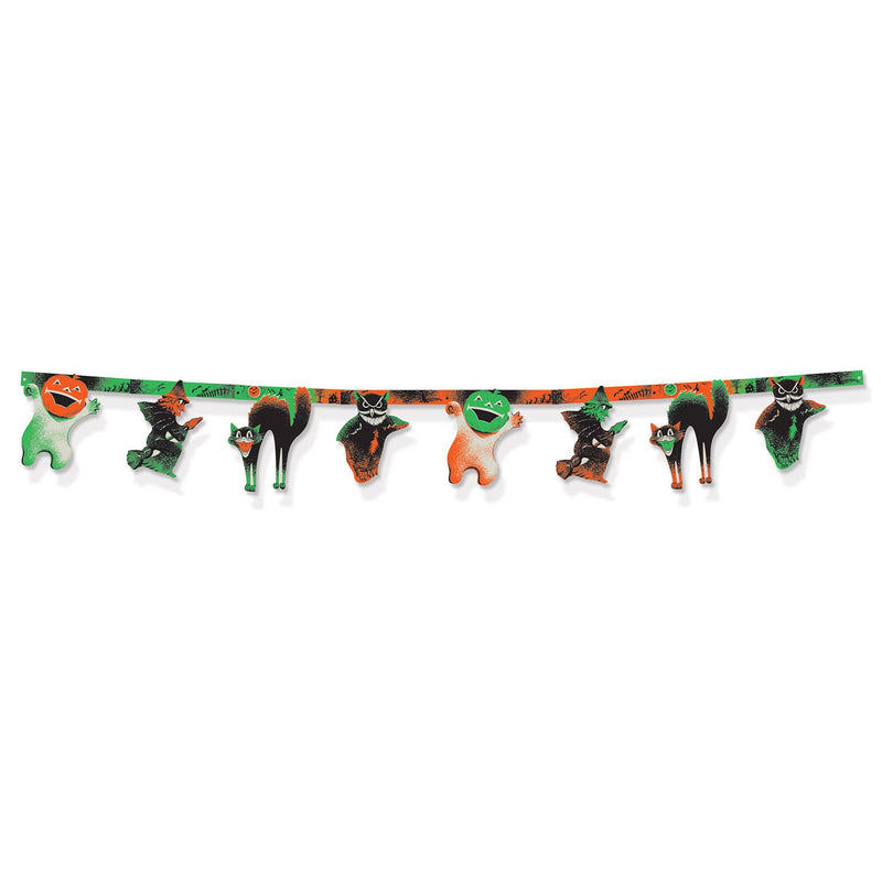 Vintage Halloween Jointed  Streamer, 10" x 6' 11"