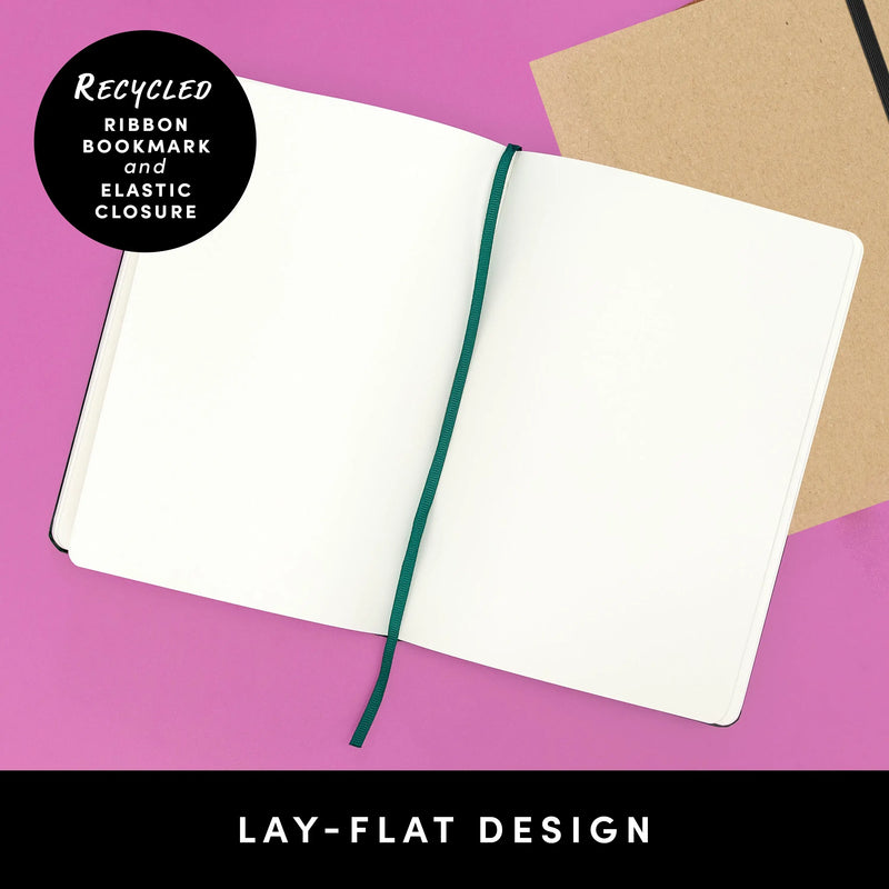 160PG Recycled Casebound Blank Journal Notebook