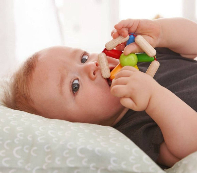 Color Carousel Wooden Baby Rattle - Infant Sensory Toy