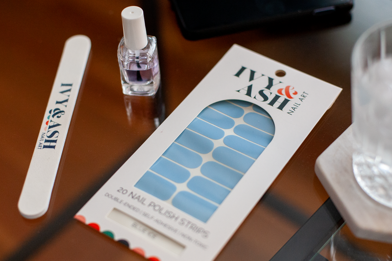 Blue Ice | Light Blue Pearl Finish Nail Polish Strips