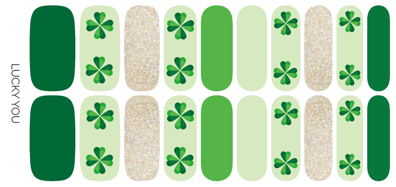 Lucky You | St. Patrick's Day Shamrock Nail Polish Wraps