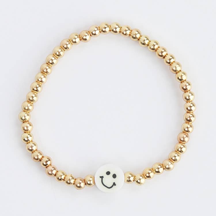 Beaded Happy Face Bracelet