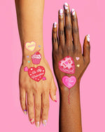 Valentines Day Temporary Tattoos, Galentines Heart Favors